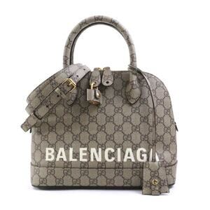 Balenciaga handbag crossbody shoulder bag Gucci GG Supreme canvas brown